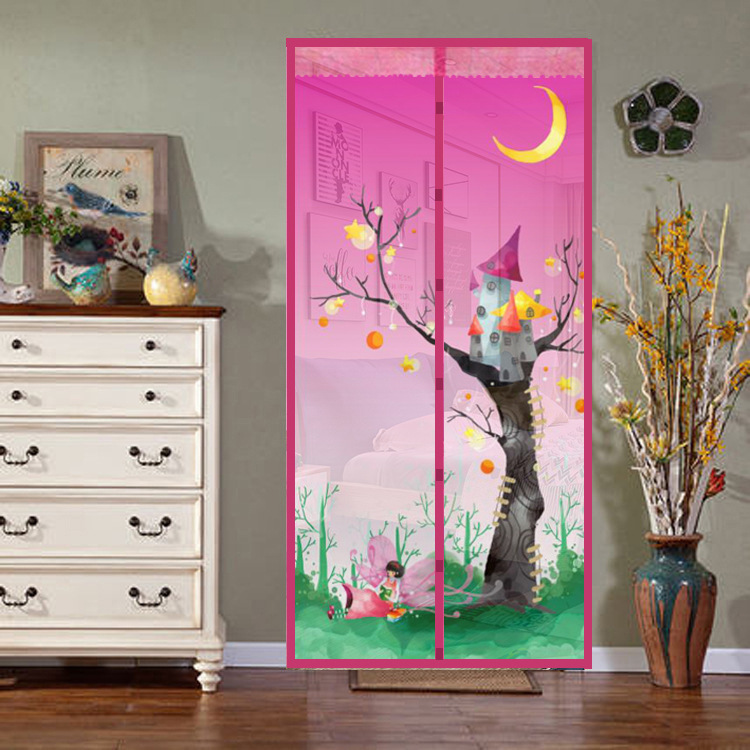 New flower fairy: no wear 7 buckle mosquito screen door summer mosquito screen curtain encryption magnetic window screen door wholesale
