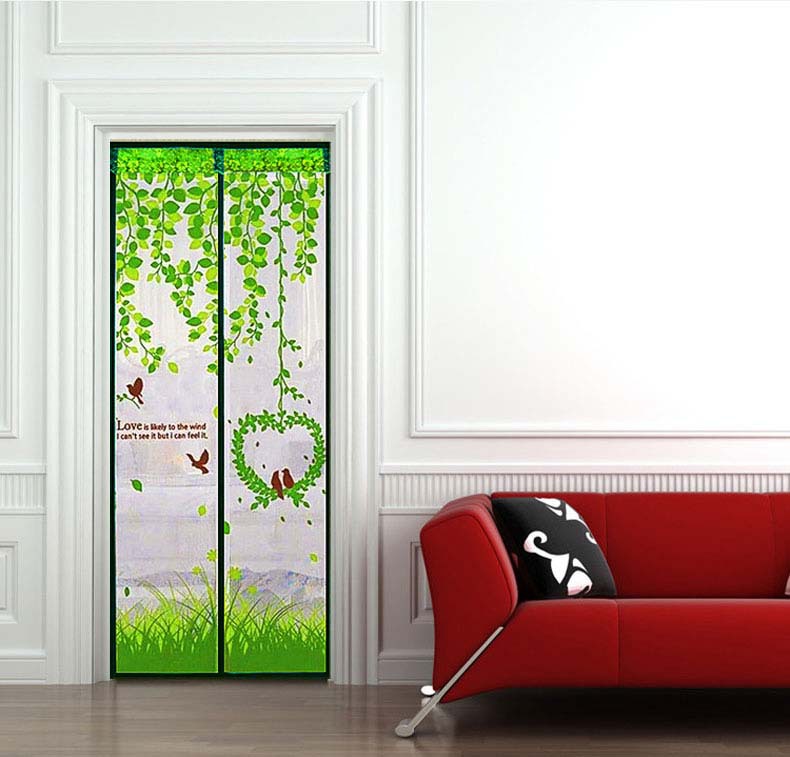 Anti-mosquito door curtain Magnetic screen door Green anti-mosquito door curtain Flexible screen door curtain Korean screen door curtain