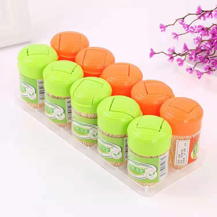 2 yuan department store 2088 clamshell bottle toothpick restaurant hotel double head bamboo fruit pick disposable toothpick wholesale