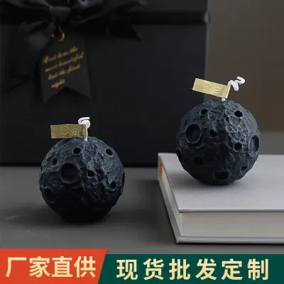Moon scented candles Creative bedroom accessories with hand-presented spherical moon candles thumbnail