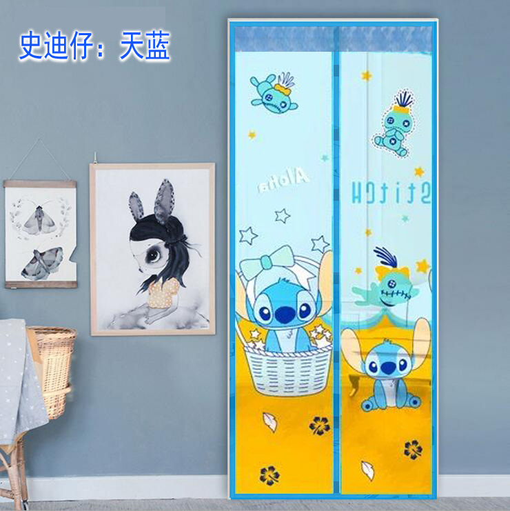 Summer door curtain 7 buckle 6 anti mosquito door curtain magnetic bedroom soft screen door anti fly partition screen door support set