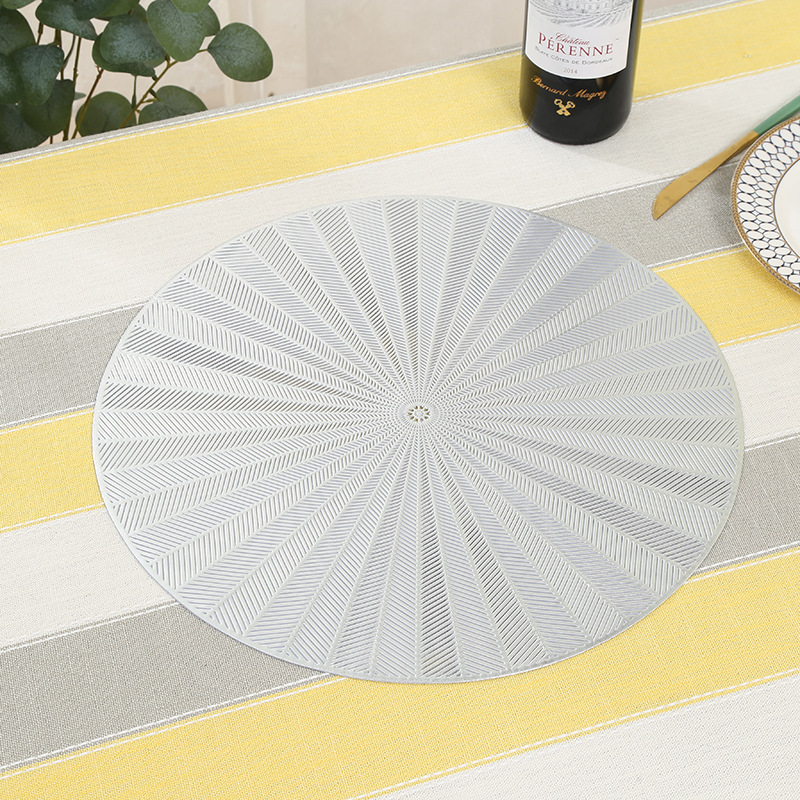 New round table mat, creative Japanese-style heat-insulating table mat, coffee coaster, PVC Western table mat, decorative table mat Specification drawing