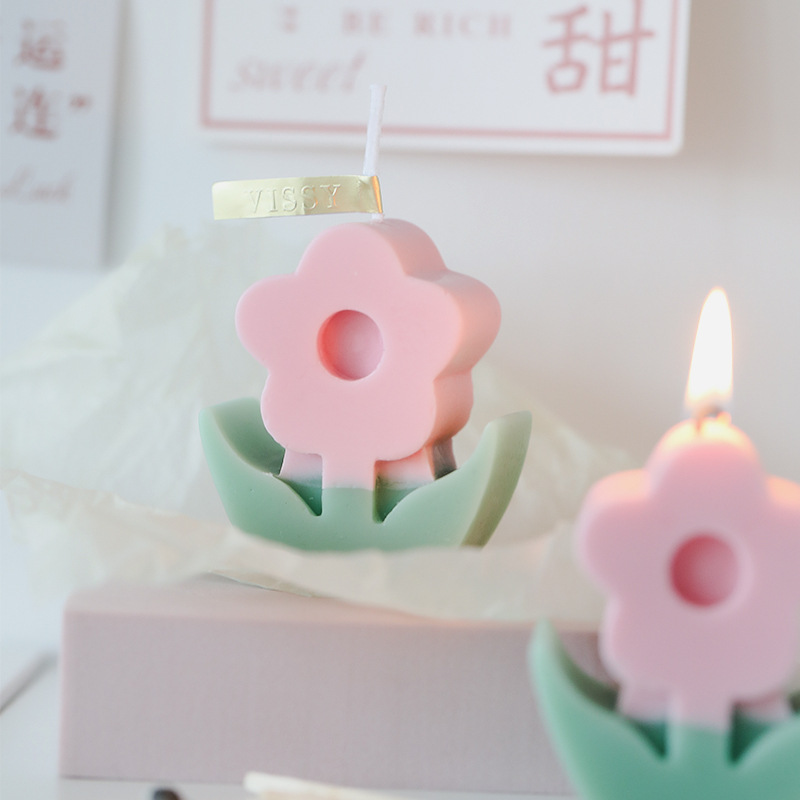 Flower scented candles Creative home decoration flower candles Scented candles electronic candles candles Specification image