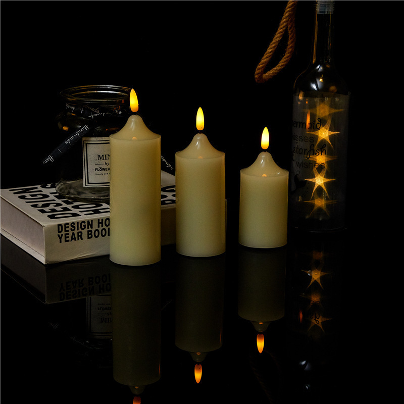 Bullet-shaped paraffin five-piece set LED electronic candle simulation candle Specification image