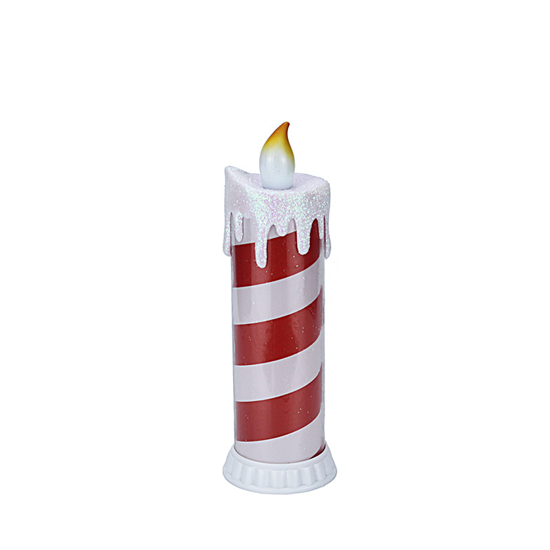 Red LED electronic striped simulation teardrop candle Christmas candle Item Picture