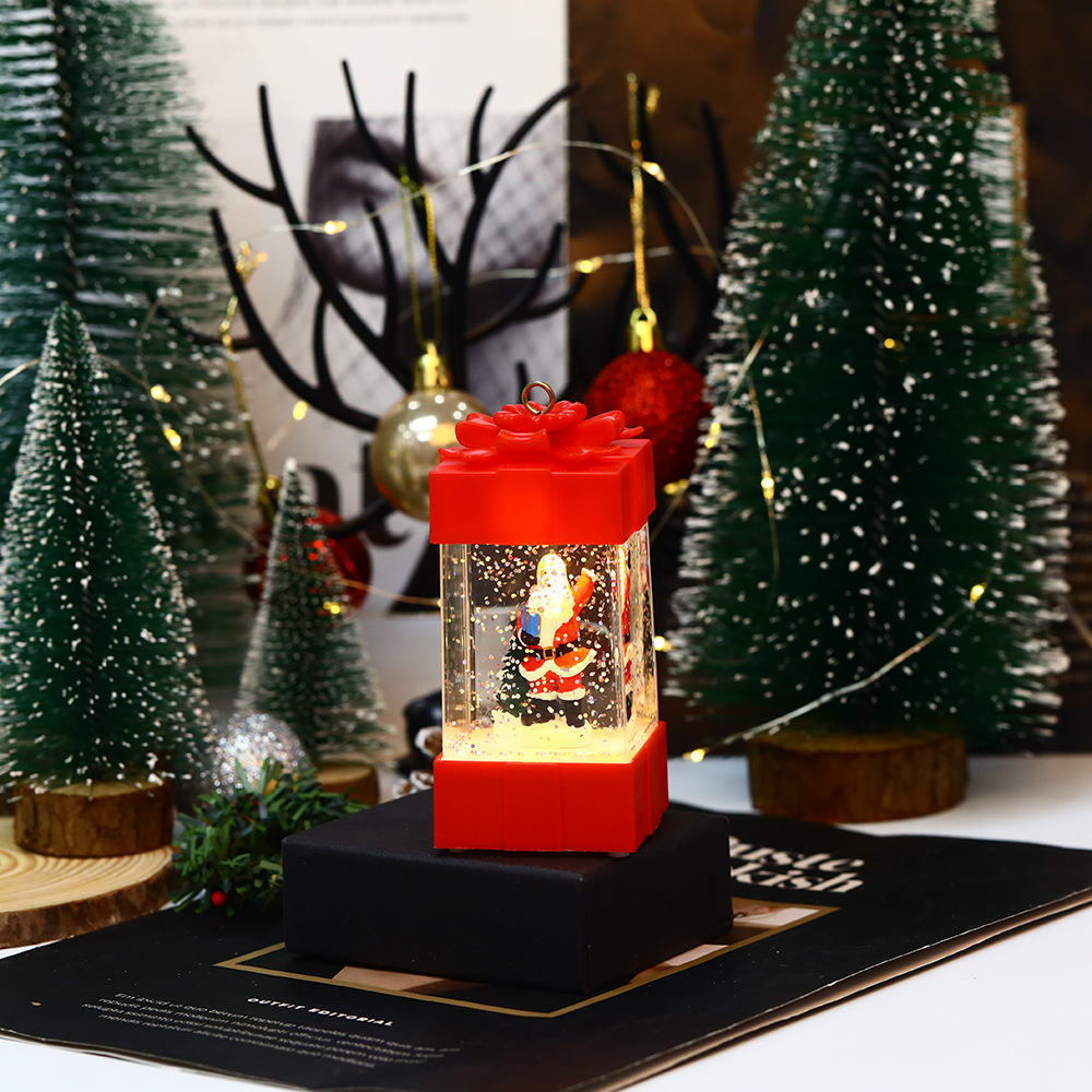 New cross-border water-filled small wind light LED portable Christmas electronic candlestick details Picture
