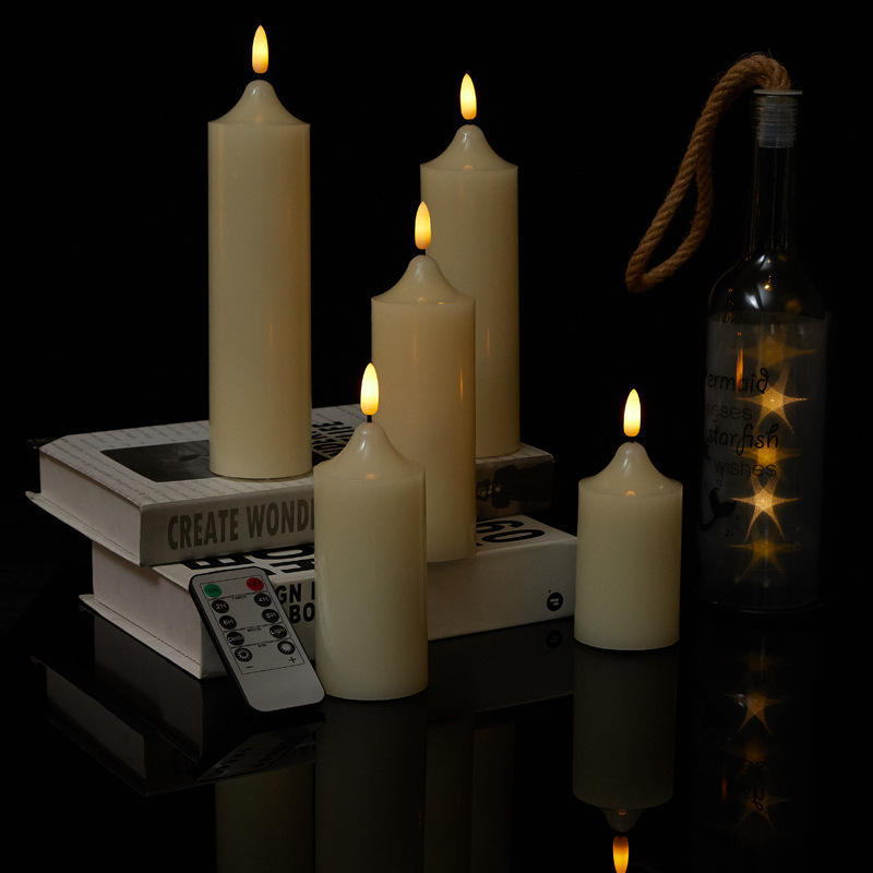 子弹头石蜡五件套LED电子蜡烛仿真蜡烛图