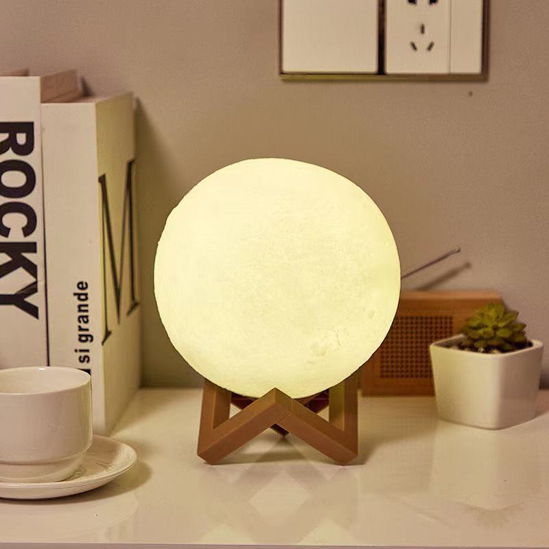 Bedside lamp in the bedroom, starry sky, moon, touch and pat night light Specification image