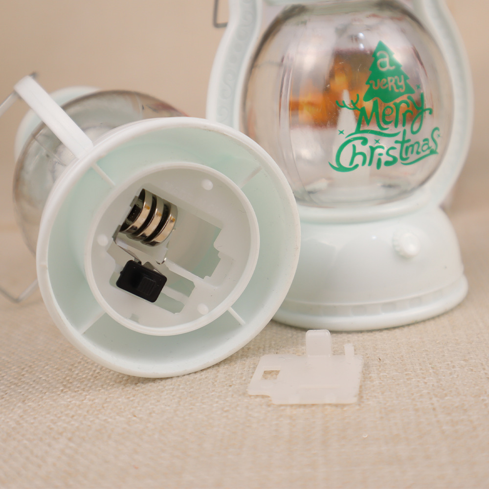 Christmas decorative wind lamps, portable led small oil lamps, snowman portable small horse lanterns Specification image