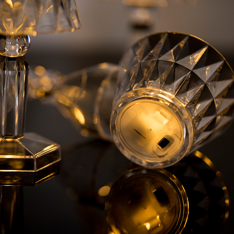 LED electronic night light, diamond crystal table lamp, bedside Application Scenario