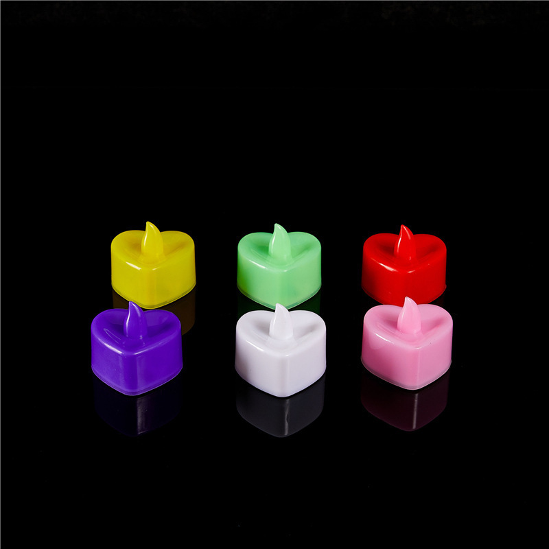 LDE Heart-shaped Electronic Candle Simulation Candle Proposal Valentine's Day Small Tea Wax Application Scenario