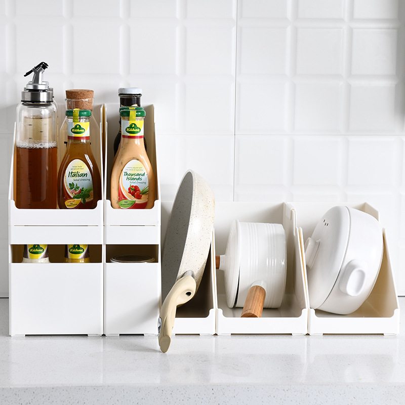 X102-7088厨房橱柜收纳盒办公桌文件储物筐塑料可叠加杂物整理盒