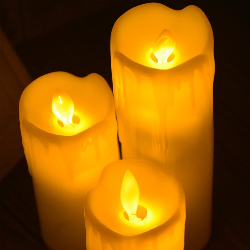 LED electronic candles, wavy mouth swinging candles, wedding supplies arrangement details Picture