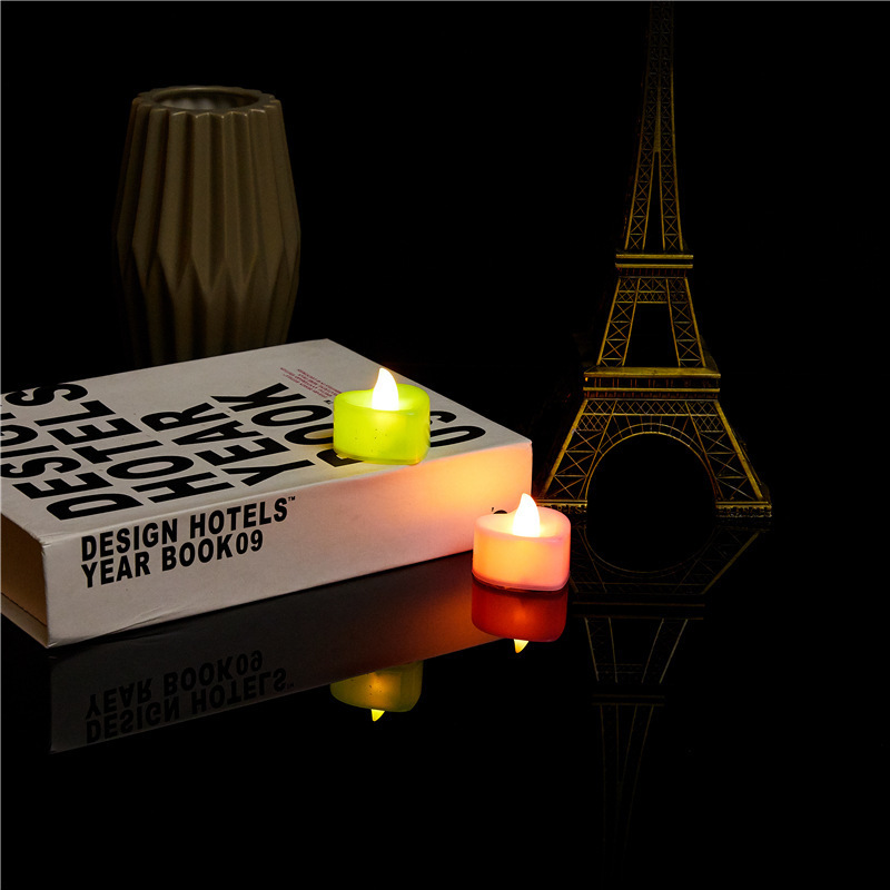 LDE Heart-shaped Electronic Candle Simulation Candle Proposal Valentine's Day Small Tea Wax Specification image