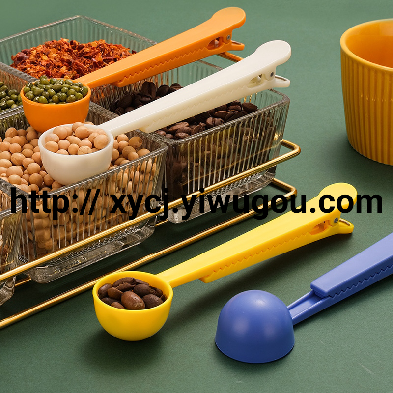 Cuchara de café creativa clip cuchara de café con clip cuchara de medición clip de sellado cuchara de leche en polvo sazonada Specification image