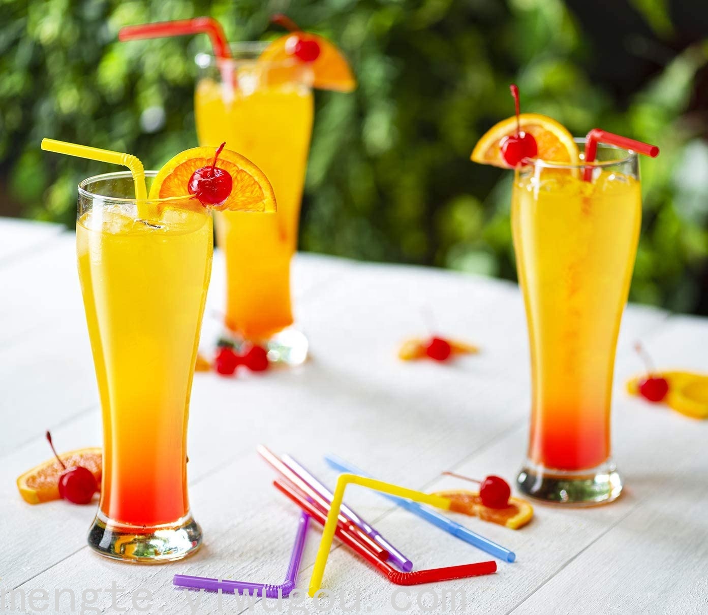 5Mm*21Cm200pcs Fluorescent Bendable Straw Out Of The Middle East Saudi Arabia Straw Cheap Plastic Color Straw Specification drawing