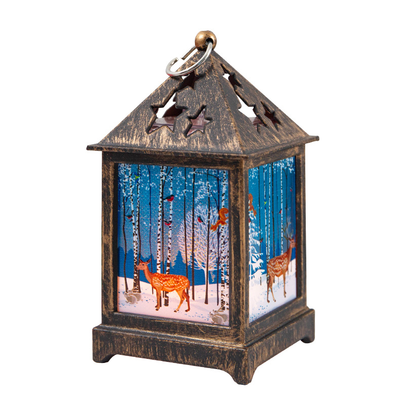 New Christmas creative old man snowman night light and retro wind lamp Item Picture