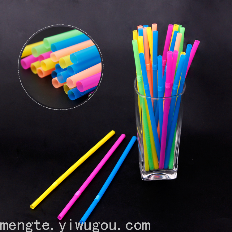 5Mm*21Cm Fluorescent 100Pcs Bendable Plastic Environmentally Friendly Ordinary Beverage Soy Milk Milk Cola Juice Straw Application Scenario