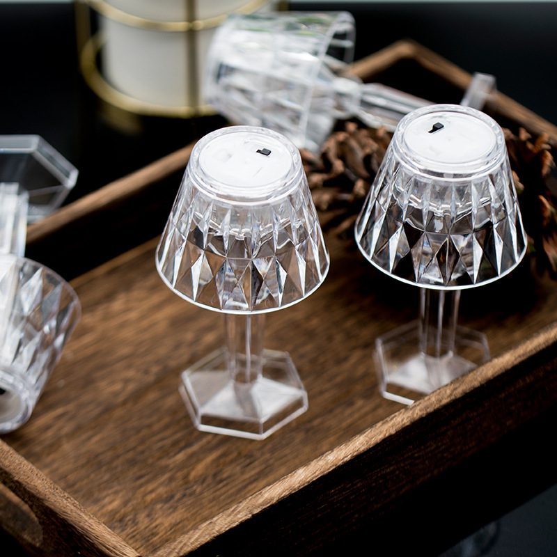 LED electronic night light, diamond crystal table lamp, bedside details Picture