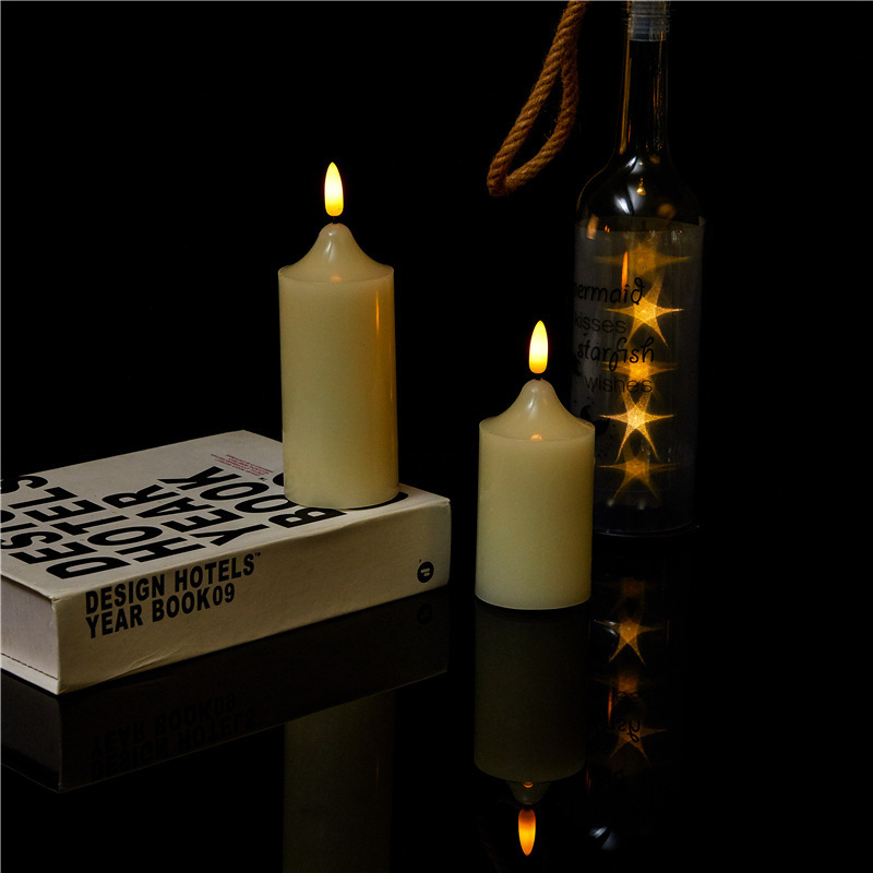 Bullet-shaped paraffin five-piece set LED electronic candle simulation candle details Picture