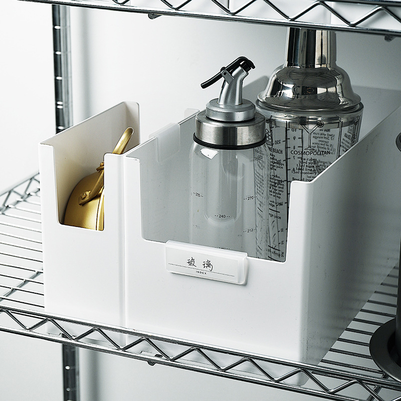 X102-2034家用橱柜收纳加厚塑料厨房卫生间书房办公室分类整理盒