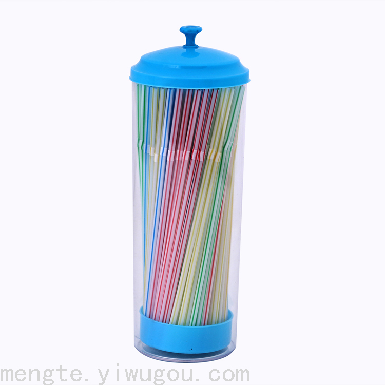 5Mm*21Cm Fluorescent Pvc Straw Modeling Box With 200 Bending Cartoon Straws Disposable Cold Drink Color Tube details Picture