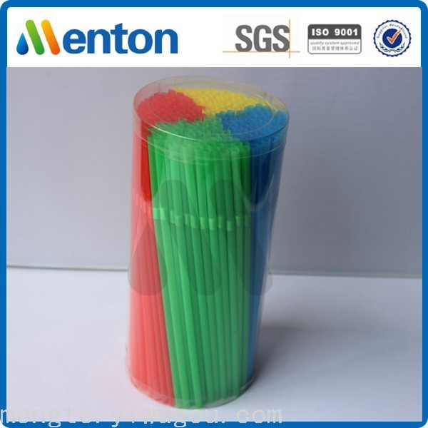 5Mm*21Cm Color Bar Elbow Pvc Straw Box 200Pcs Of High-End Boxed Plastic Bendable Drink Straw Item Picture