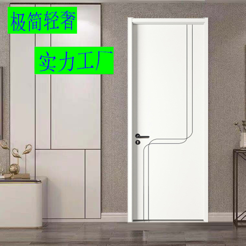 Minimalist ecological door, interior door, bedroom door, solid wood composite door, solid wood door, silent lacquered door, suite door, room door details Picture