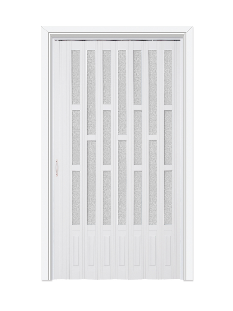 PVC folding door, sliding open kitchen door, indoor partition, bathroom, balcony, invisible shop door Application Scenario