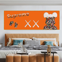Lego bricks Chao brand KAWS violent bear banner decorative painting physical porch sofa background wall cartoon hanging picture