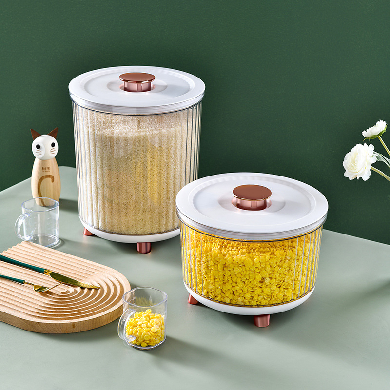New X127-8289 rice bucket press-sealed jar, insect-proof and moisture-proof, kitchen household dog and cat food storage bucket and box Specification image