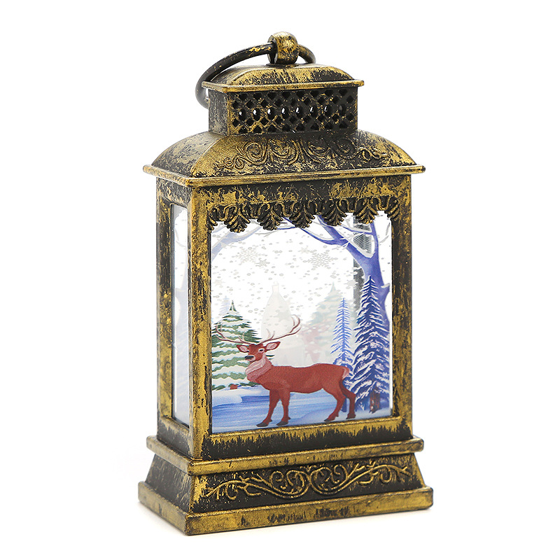 New Christmas wind lantern decorations: Santa Claus, Reindeer and snowman Application Scenario