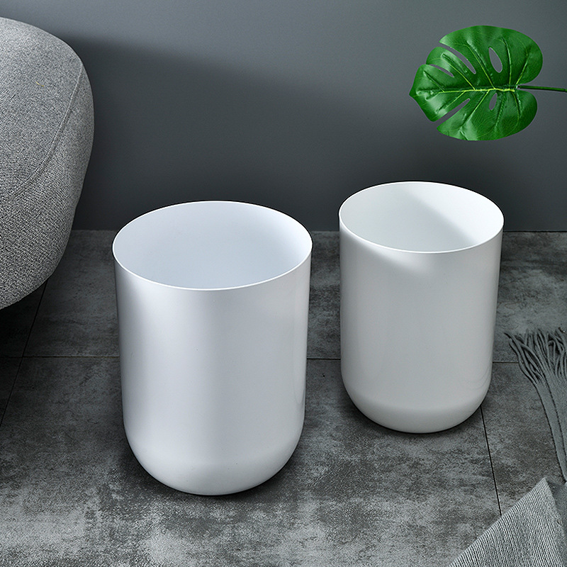 X127定制家用卫生间无盖客厅卧室ins垃圾桶纯色简约厨房垃圾桶