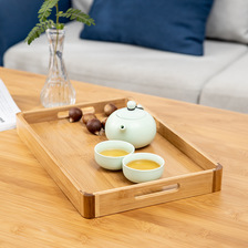 新款竹制茶盘日式简约小托盘家用酒店餐厅茶具托盘水果烘焙竹托盘