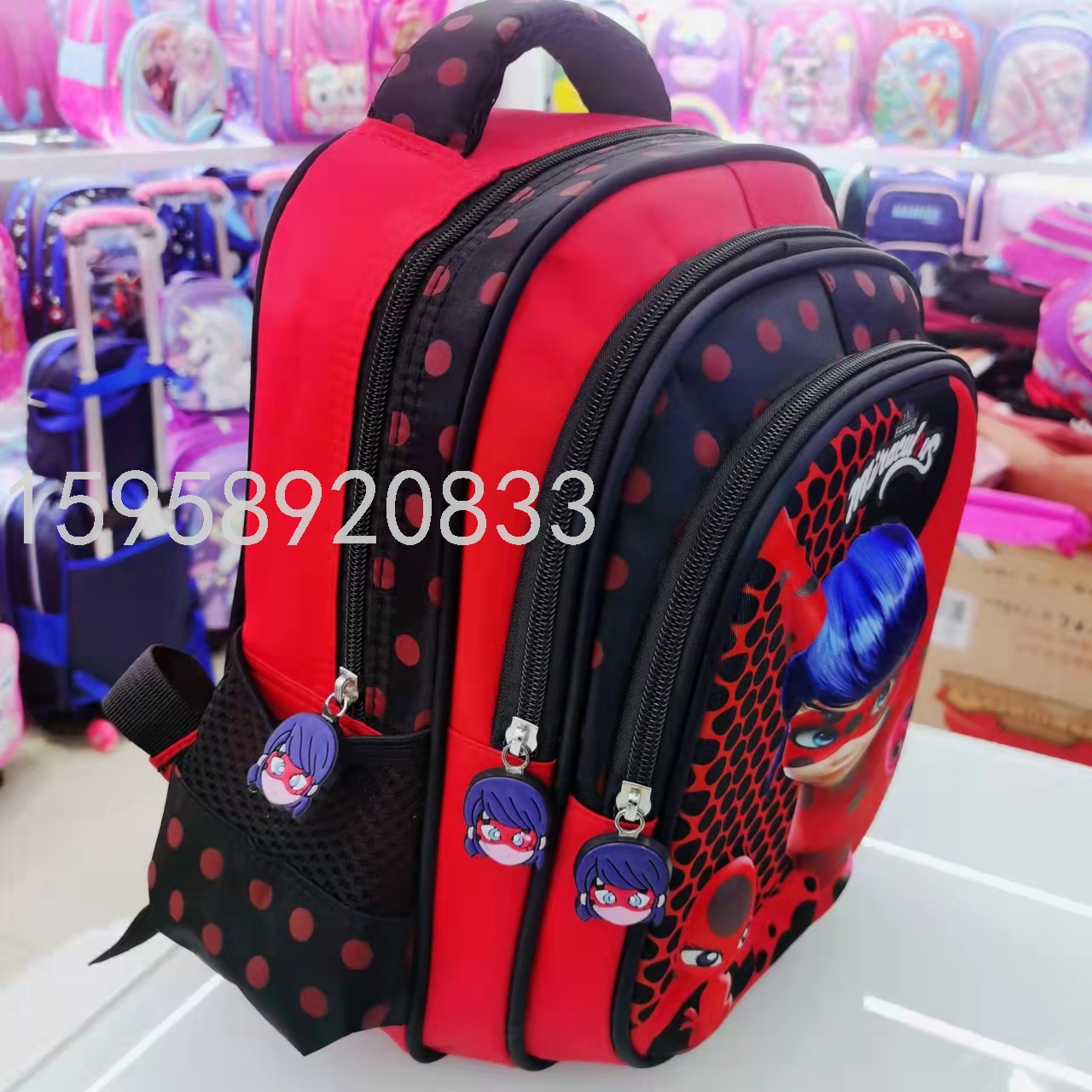 Factory Direct School Bag Backpack Cartoon Bag Backpack 3D Bag Children Bag Student Bag Gift Bag Pull Rod Bag Specification drawing