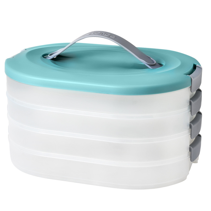 X127多层饺子盒冻饺子家用收纳盒包子水饺保鲜盒速冻馄饨盒详情图5