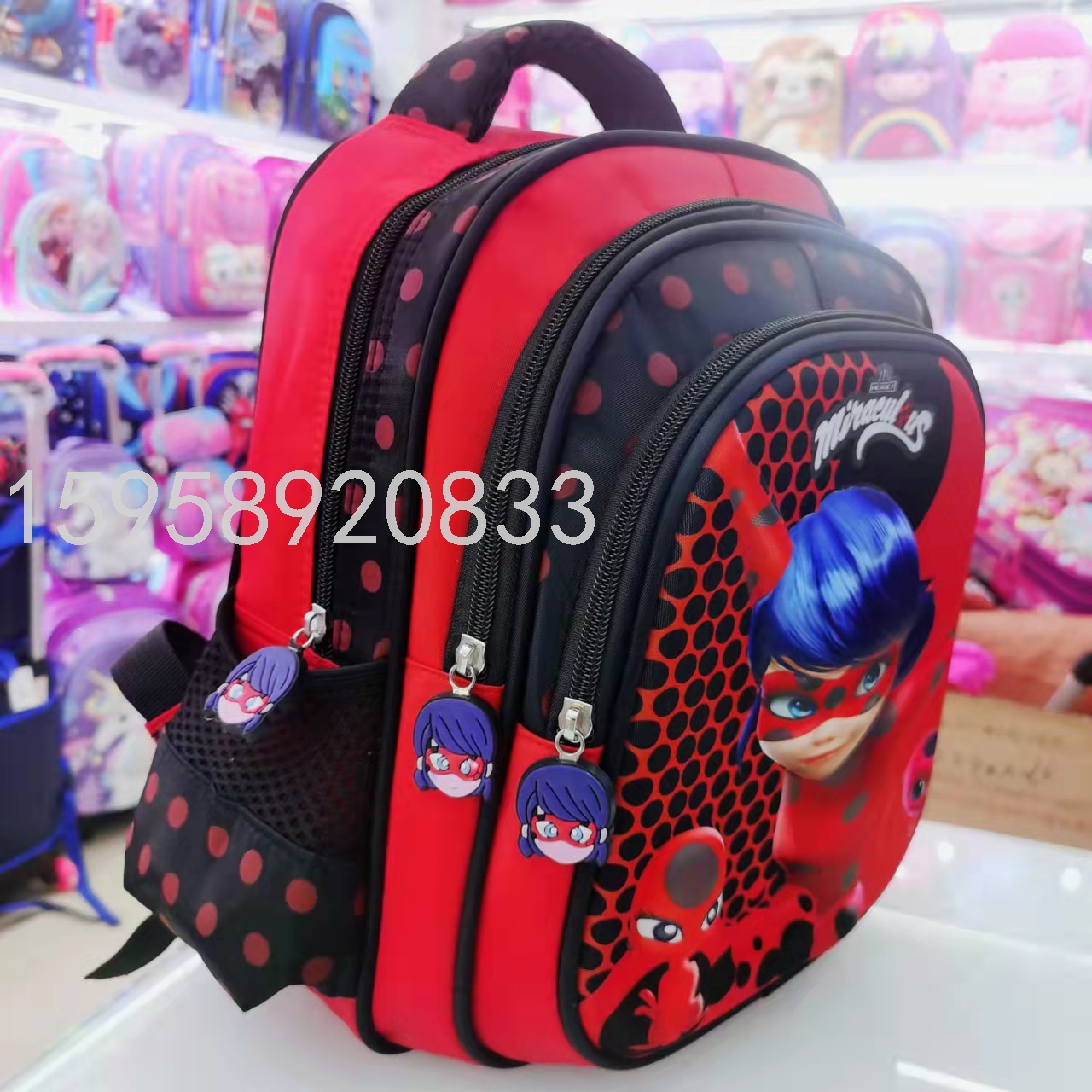 Factory Direct School Bag Backpack Cartoon Bag Backpack 3D Bag Children Bag Student Bag Gift Bag Pull Rod Bag details Picture
