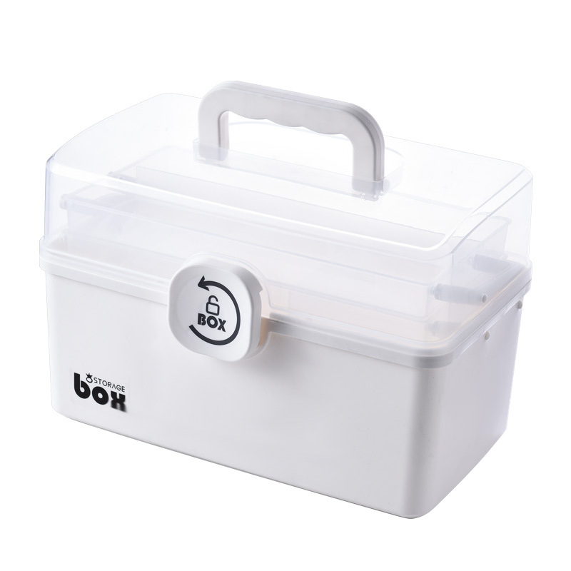 X127-8225 Household multi-layer medicine box, portable first aid medical large storage, household tools customizable LOG Item Picture