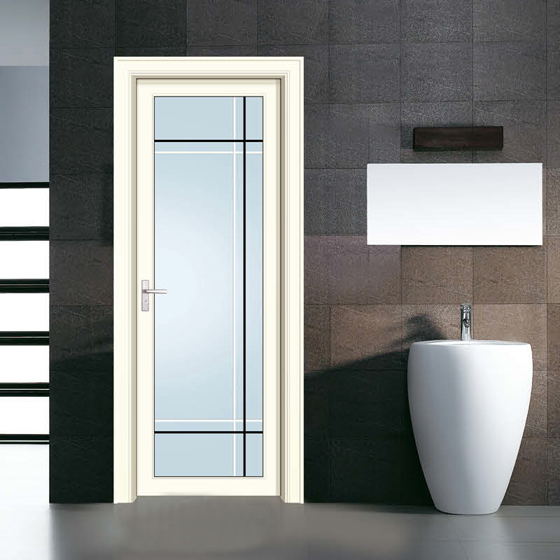 Bathroom swing door, household titanium-magnesium alloy double-layer tempered glass interior door, kitchen swing door customization Specification image