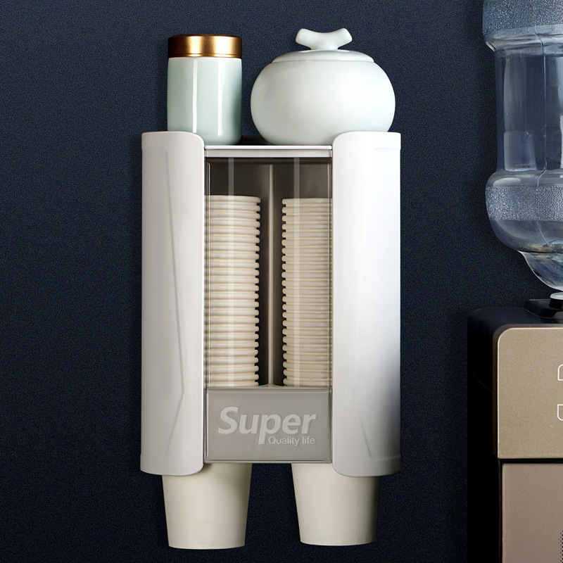 X127-8219 Disposable cup automatic cup remover, paper cup holder, wall-mounted household water dispenser, water cup storage