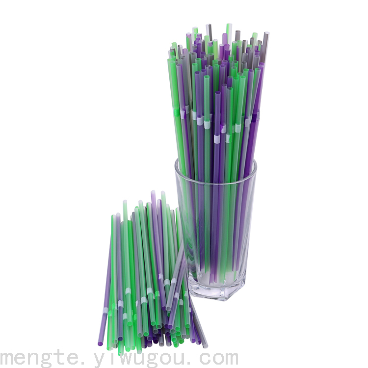Manufacturers Wholesale Disposable Soy Milk Drink Juice Metal Color Tube 5Mm*21Cm100pcs Color Bar Bendable Straw Item Picture