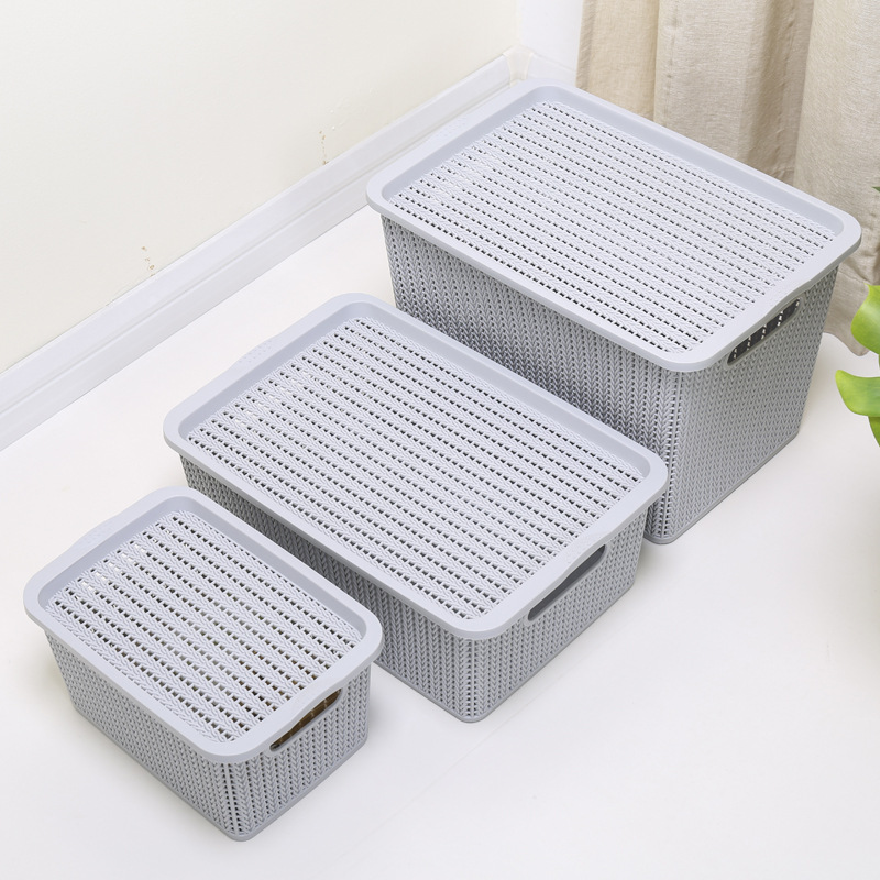 W15-2111 Creative Children's Storage Box, Large Plastic Lid Organizing Box, Kitchen Vegetable and Fruit Storage Box Factory Application Scenario