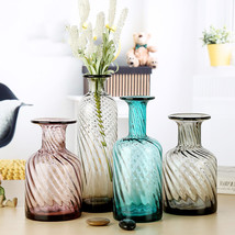 高款窄口玻璃花瓶小口透明插花水培细口长颈花器桌面装饰摆件北欧