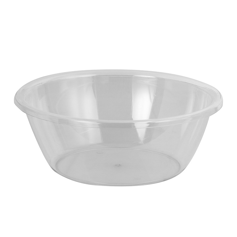 W15A47-48 transparent round bathroom washbasin PET stackable plastic washbasin School dormitory toiletries Item Picture
