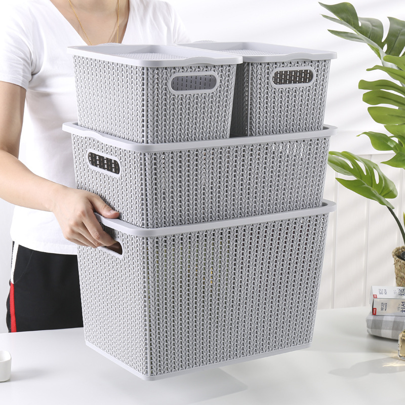 W15-2111创意儿童收纳箱塑料大号带盖整理箱厨房蔬菜水果储物箱厂