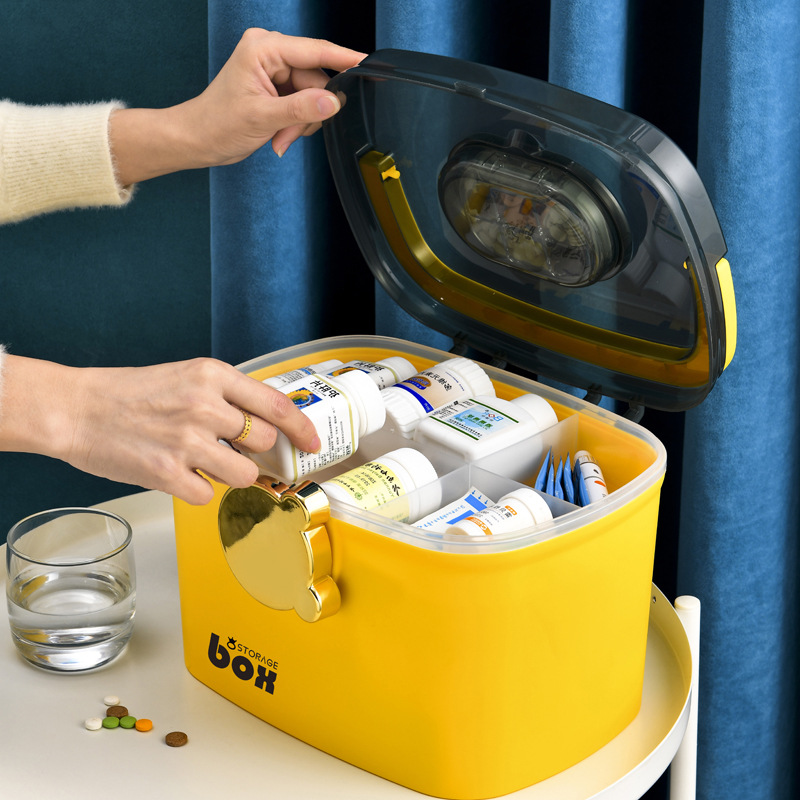 X127-8257 Family-sized medicine storage, large-capacity medicine box for home use, medical emergency, large first aid kit Specification image