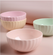5.5" chunky twist Chinese food bowl thumbnail