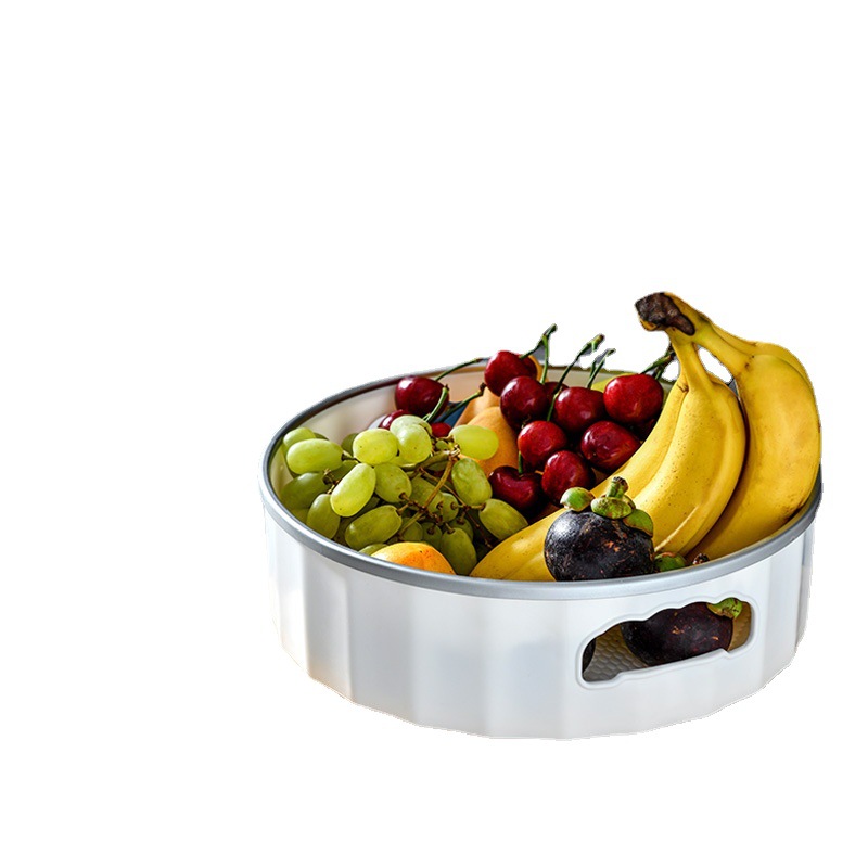 X127-8230 Rotating disk Storage rack, multi-functional anti-slip tray, seasoning bottle, kitchen adjustable storage box Item Picture