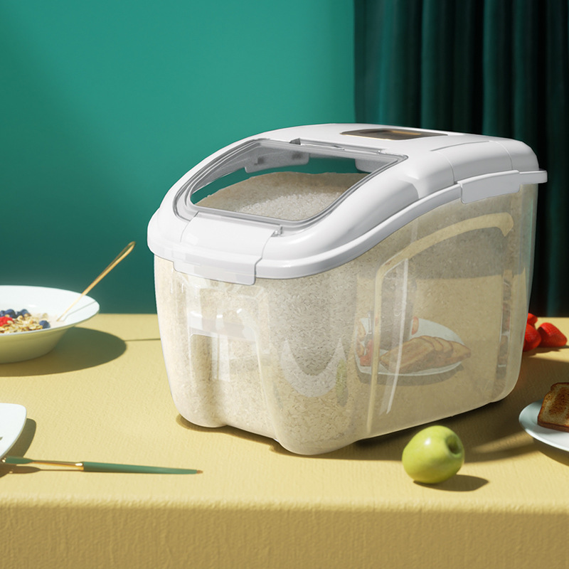 New X127-8279 insect-proof and moisture-proof sealed rice jar, a household storage box for rice, flour, cat and dog food Application Scenario