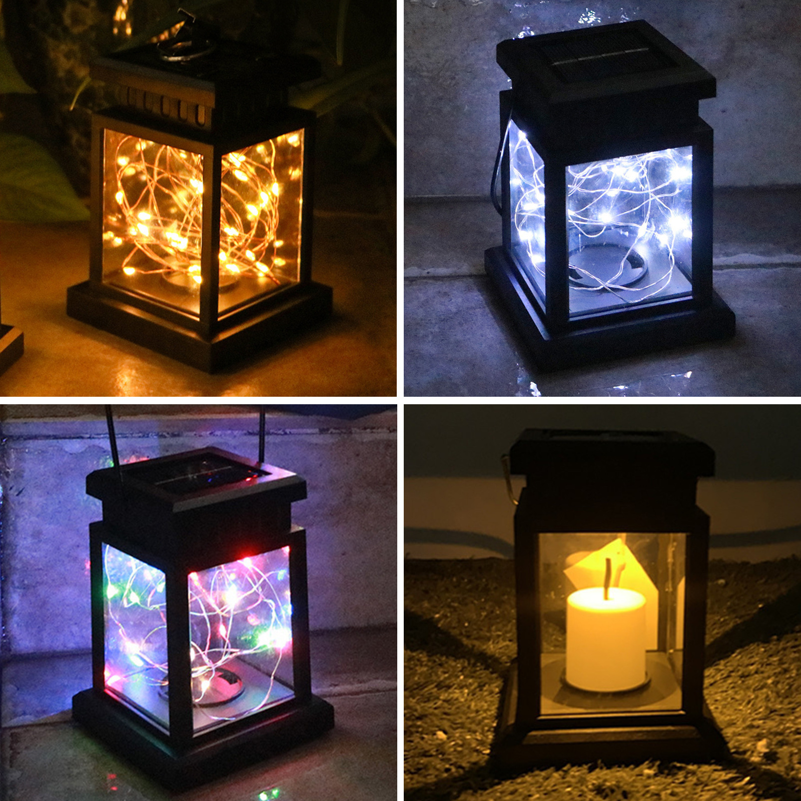 Solar-powered outdoor garden lamps, wind lamps, rainproof palace lamps